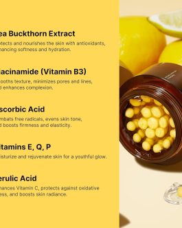 medicube Deep Vitamin C Golden Capsule Moisturizer – Korean Skincare for Wrinkles, Radiance & Hydration – 1.94 oz Gel with Liposome Capsules