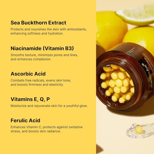 medicube Deep Vitamin C Golden Capsule Moisturizer – Korean Skincare for Wrinkles, Radiance & Hydration – 1.94 oz Gel with Liposome Capsules - Image 2