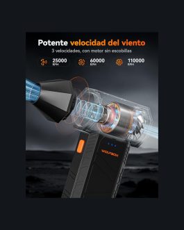 WOLFBOX MF50 Electric Air Duster – 110000RPM Cordless Mini Blower for PC, Car & Home Cleaning