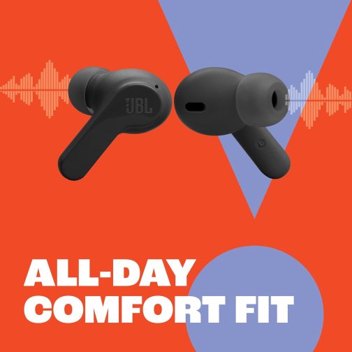 JBL Vibe Beam True Wireless Earbuds – Deep Bass Sound, Bluetooth 5.2, IP54 Water & Dust Resistant, 32H Battery, VoiceAware Mic (Black) - Image 3